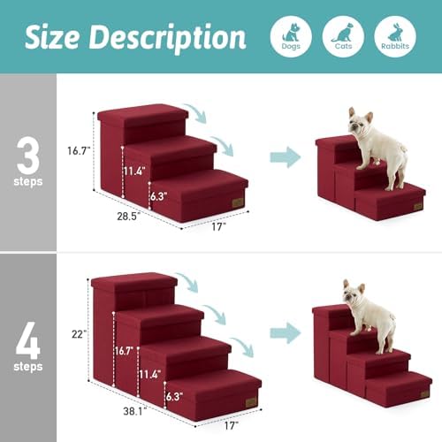 COZY KISS Dog Stairs with Storage - Image 3