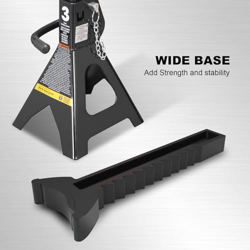 Torin 3 Ton Capacity Double Locking Steel Jack Stands, 2 Pack - Image 6