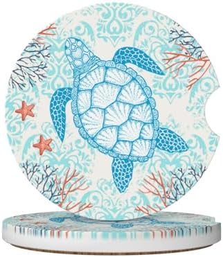 Sea Turtle Ocean Car Coasters for Cup Holder by Unknown