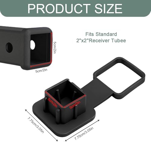 Trailer Hitch Cover, Tow Hitch Covers, 2 Inch Rubber Heavy Duty Trailer Hitch - Image 2