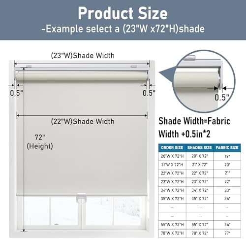 AOSKY Custom Blackout Cordless Roller Shade - Image 3