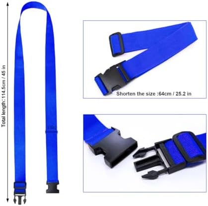 Luggage Straps for Suitcases, Travel Belt Multiple Connector, 2 Pack Blue - Image 3