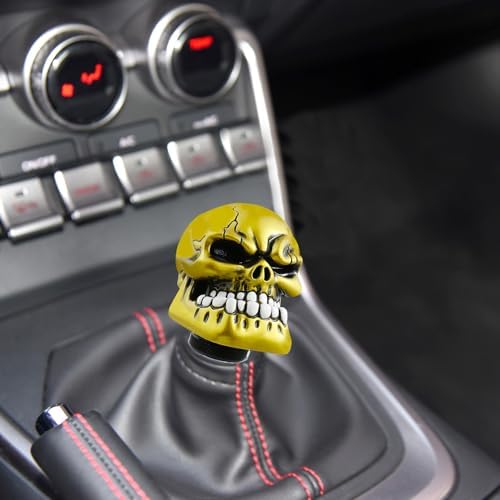 Skull Shift Knob Cars Truck Gear Shifter Stick Handle SUV Gold - Image 2