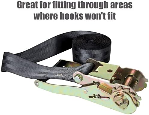 2 Pack 2 Inch Endless Ratchet Strap Heavy Duty 20ft Tie Down Straps Ratchet - Image 4