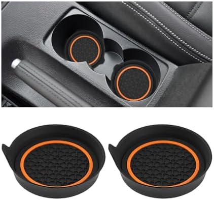 HZEL Car Cup Holder Coasters, Recessed Automotive Drink Mat Decoration by Unknown