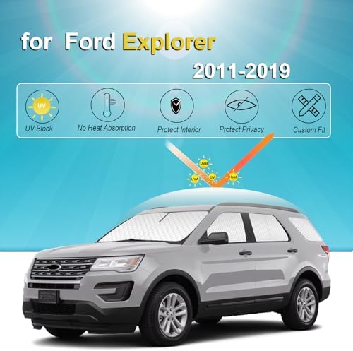 KMF 8pcs Thicken Sun Shades for Ford Explorer 2011-2019 Accessories, Windshield - Image 4
