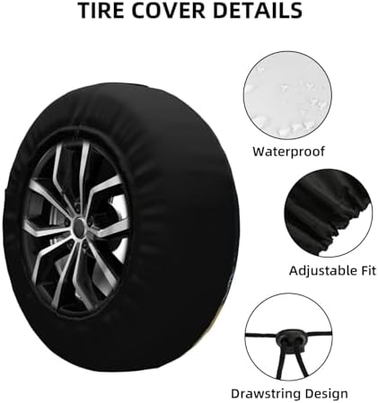Spare Tire Cover Mountains Nature Sunset Scenery Wheel Covers Weatherproof - Image 2