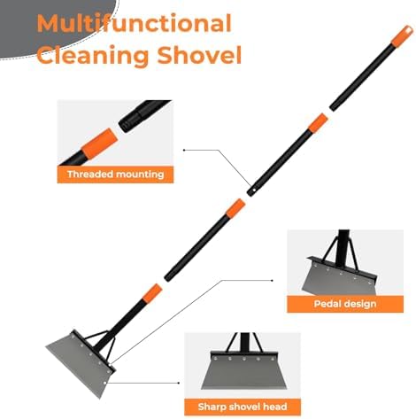 Garden Flat Shovel, Heavy Duty Weeding Tools Gardening, Ice and Snow Removal - Image 6