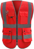 XIAKE Reflective Safety Vest for Men & Women High Visibility Class 2 Vest by XIAKE