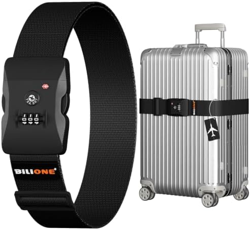 BILIONE Luggage Straps for Suitcases TSA Approved, Travel Belt by BILIONE