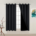 Yakamok Black 100% Blackout Curtains 54 Inches Long by Yakamok