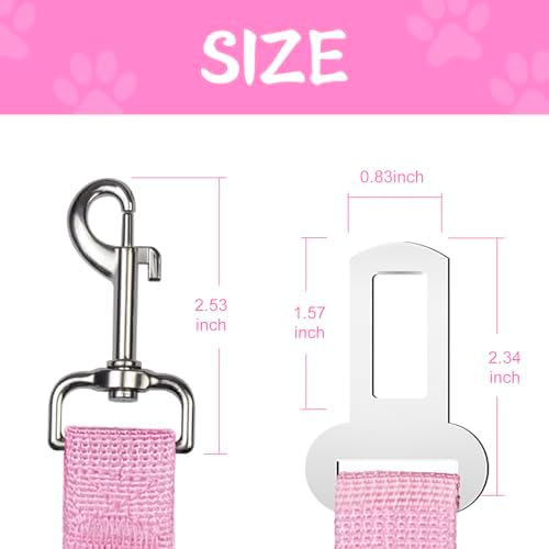 2 PCS Dog Seat Belt for Car Frskcssd Adjustable Dog Car Harness Heavy Duty - Image 3