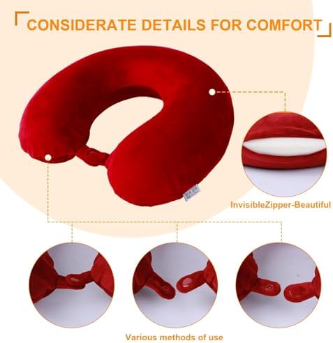 Travel Pillow, 100% Pure Memory Foam U Shaped Neck Pillow, Super Lightweight - Image 3