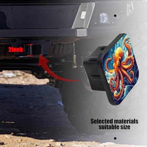 Hitch Cover Fits for 2-Inch Hitch, Octopus Amidst The Surging Ocean Waves - Image 6