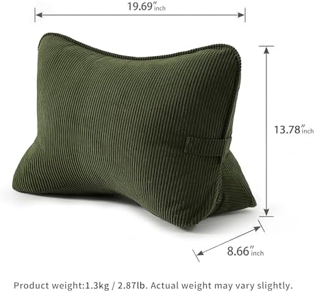 Pat. Pend. Corduroy Ergonomic Lumbar Support Pillow - Image 6