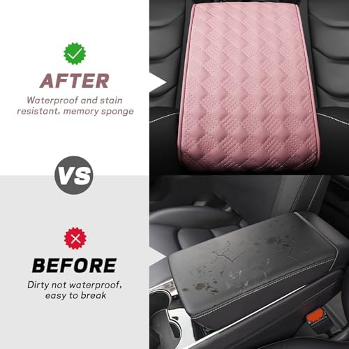 Car Armrest Cushion, 12.2"x8.3" Memory Foam Console Pad - Image 4