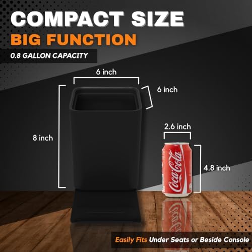 Car Trash Can, 0.8 Gallon Medium Car Garbage Bin - Image 7