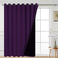 Yakamok Purple 100% Blackout Patio Door Curtain Panels W100 x L96, 1 Panel by Yakamok