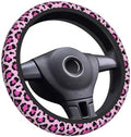 Elastic Steering Wheel Cover, 15 Inch Non-Slip Pink Leopard Printed by Unknown