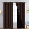 Yakamok Chocolate Brown Blackout Curtains 96 Inches Long 52" Wide, 2 Panels by Yakamok