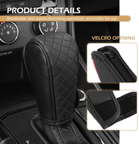 Car Gear Shift Cover, Leather Shifter Cover, Gear Shift Knob Cover - Image 4