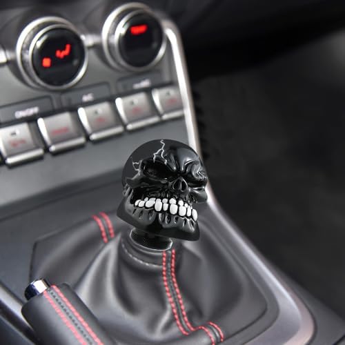 Skull Shift Knob Cars Truck Gear Shifter Stick Handle SUV Black - Image 2