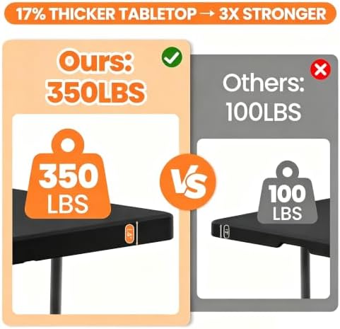 7 Piece Plastic Folding Table Chairs Set - Image 7