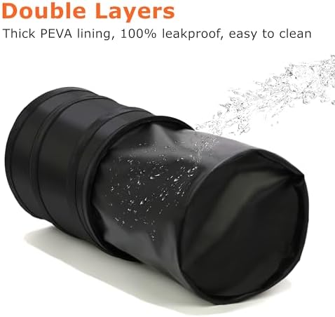 Ginsco 2Packs New Leakproof Car Trash Can, Mini Trash Can Pop-up Collapsible - Image 2