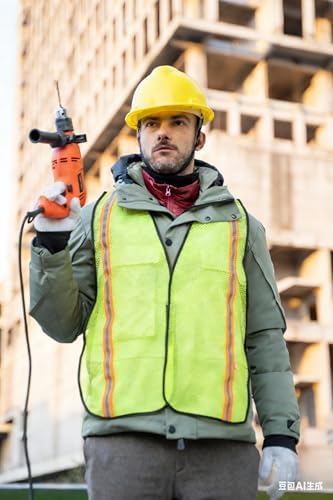 Dazonity High Visibility Reflective Safety Vest, Reflective Strips, Fit - Image 2
