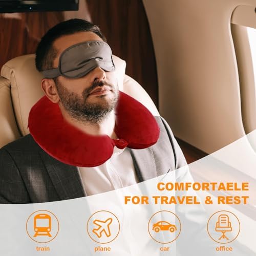 Travel Pillow, 100% Pure Memory Foam U Shaped Neck Pillow, Super Lightweight - Image 5