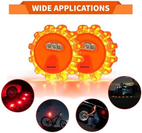 LED Road Flare Emergency Safety Kit Battery Powered Beacon - Image 5