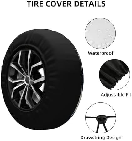 Spare Tire Cover Mountains Lake Tree Nature Landscape Wheel Covers Weatherproof - Image 2