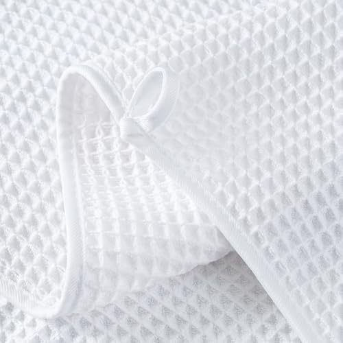 Microfiber Waffle Face Towels, 4 Pieces, Fast Drying, Lint Free 430 GSM - Image 3