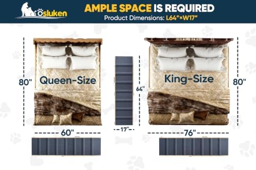 Dog Ramp for Bed with Rails, Dog Ramps for High Beds with Safety Side Railng - Image 2