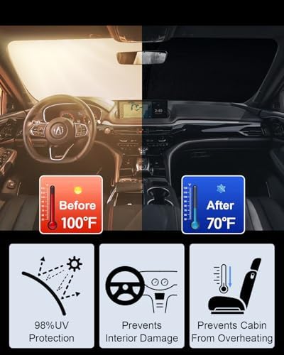 Foldable Front Windshield Sunshade fit - Image 4