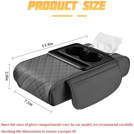 Zpana 4 in 1 Car Center Console Armrest Pillow, Memory Foam - Image 2