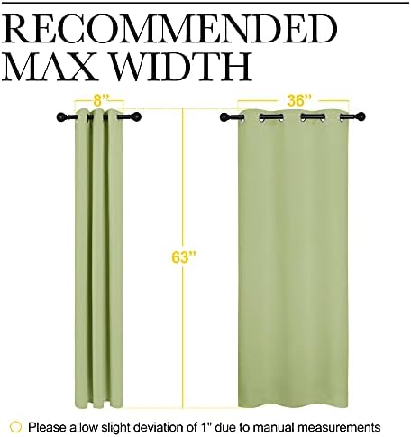 NICETOWN Nursery Curtains 63 inch Long, Thermal Insulated & Room Darkning - Image 5