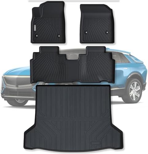 Floor Mats for 2023 2024 2025 2026 Cadillac Lyriq Lyriq-v & Trunk Mat TPE All by WAYIDSS