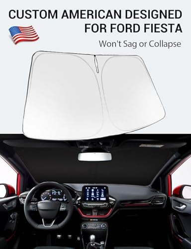 Proadsy Custom Fit 2017-2019 Ford Fiesta Windshield Sun Shade, Blocks Heat - Image 2