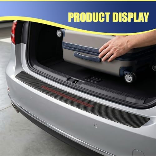 9PCS Carbon Fiber Car Door Entry Guard Sill Protector Cover - Image 6