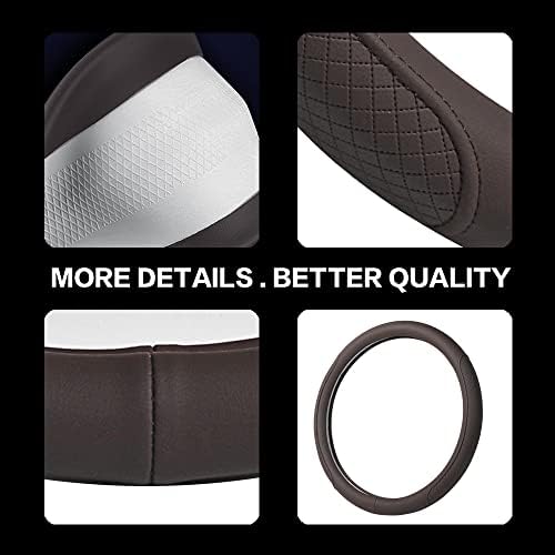 Microfiber Leather Steering Wheel Cover - Image 4