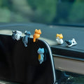 6 Pcs Cute Cat Car Accessories Funny Resin Cat Figurines by Twpribarn