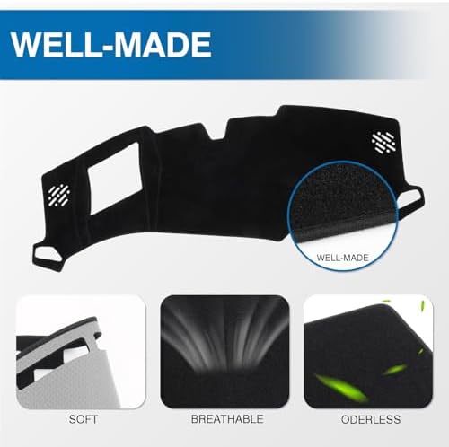 KUST Black Dash Cover for Chevrolet/Chevy Silverado EV 2024 2025 2026 Polyester - Image 4