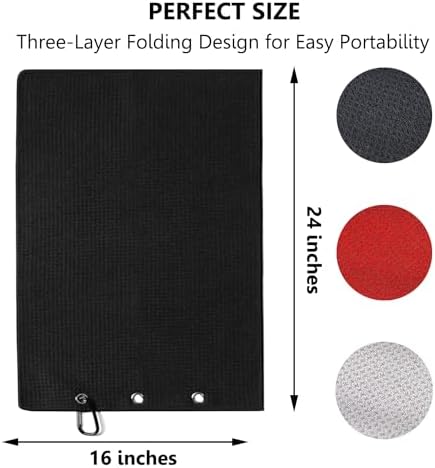 LUSTEMBER 3 Pack Large Golf Towels, Dirt and Sweat - Image 2