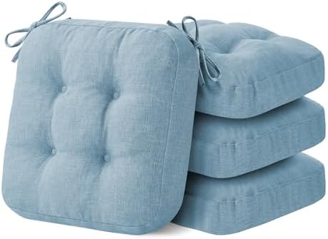 IASEAHK Memory Foam Dining Chair Cushions, 16.5"x16.5"x3.5" by IASEAHK