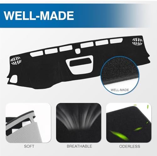 KUST Black Dash Cover for Chevy Chevrolet Colorado 2015-2021 2022 Left Hand - Image 4