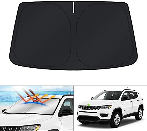 KUST Windshield Sun Shade for 2017-2024 2025 Jeep Compass Accessories Window by KUST