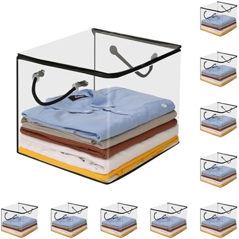 10 PCS Clear Zippered Storage Bags by Remittur