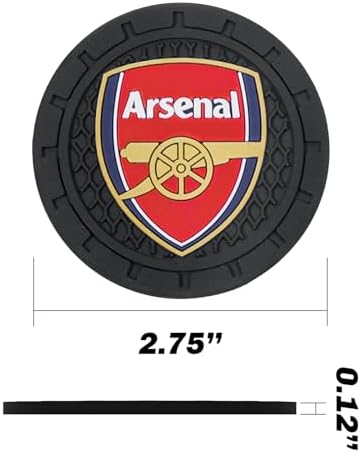 Cup Holder Insert Coaster for Arsenal UEFA Fans, Anti Slip Car Cup Coaster - Image 3