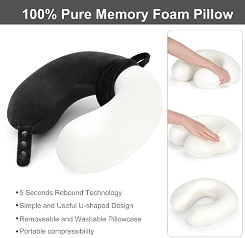 TALLGO Travel Pillow, Best Memory Foam Neck Pillow Head Support Soft Pillow - Image 5